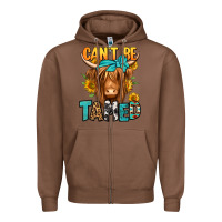 Chestnut can't be tamed longhaired cow Zipper Hoodie - Jasminsmagicworld