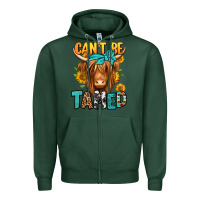 Sports Green can't be tamed longhaired cow Zipper Hoodie - Jasminsmagicworld