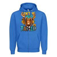 True Royal can't be tamed longhaired cow Zipper Hoodie - Jasminsmagicworld