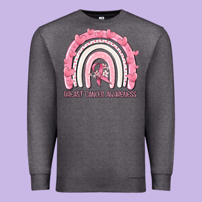 Breast Cancer  Awareness Rainbow Premium Sweatshirt Designed By Maliassmallbusiness