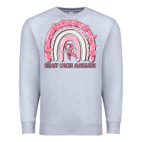 Heather Grey breast cancer  awareness rainbow Premium Sweatshirt - MaliasSmallBusiness
