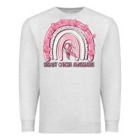 Oatmeal Heather breast cancer  awareness rainbow Premium Sweatshirt - MaliasSmallBusiness