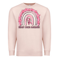 Pale Pink breast cancer  awareness rainbow Premium Sweatshirt - MaliasSmallBusiness