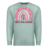Seafoam breast cancer  awareness rainbow Premium Sweatshirt - MaliasSmallBusiness