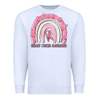 White breast cancer  awareness rainbow Premium Sweatshirt - MaliasSmallBusiness