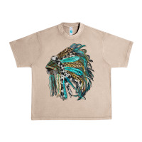 French Oak indian feather headdress with western  patterns Urban Heavy Tee - RanaPortraitStore