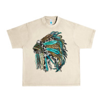 Sandshell indian feather headdress with western  patterns Urban Heavy Tee - RanaPortraitStore