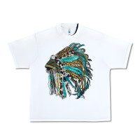 White indian feather headdress with western  patterns Urban Heavy Tee - RanaPortraitStore