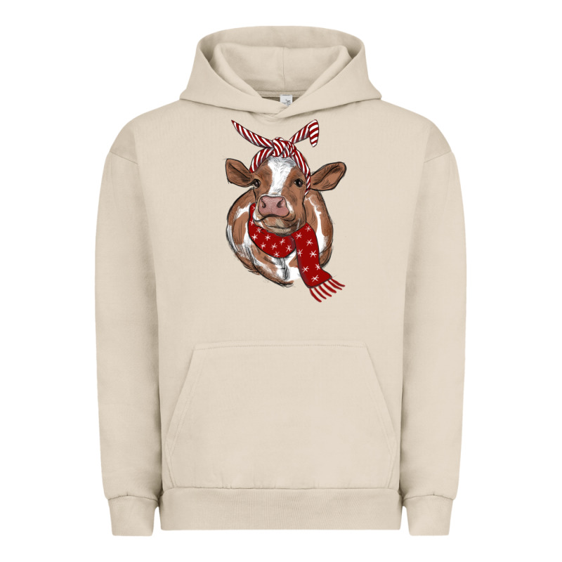Christmas Heifer With Scarf Urban Hoodie by RanaPortraitStore | Teevron