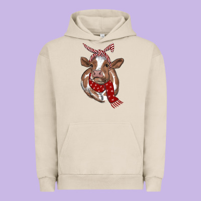 Christmas Heifer With Scarf Urban Hoodie Designed By Ranaportraitstore