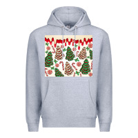 Heather Grey christmas tree cakes Premium Hoodie - MaliasSmallBusiness