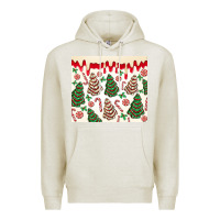 Oatmeal Heather christmas tree cakes Premium Hoodie - MaliasSmallBusiness