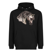 Black Arabian Horse Heavyweight Hoodie - LillyAllenDesigns