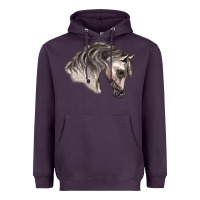 Plum Arabian Horse Heavyweight Hoodie - LillyAllenDesigns