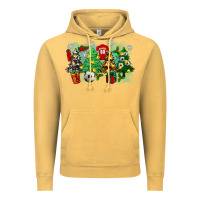 Vintage Mustard christmas trees with tennis Vintage Hoodie - Zillion Design Studio