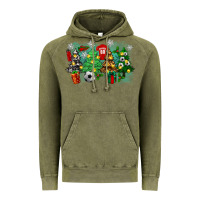 Vintage Olive christmas trees with tennis Vintage Hoodie - Zillion Design Studio