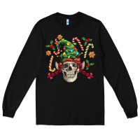 Black elf skull Long Sleeve Tee - FaDigitalArtStudio