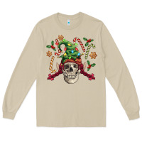 Mushroom elf skull Long Sleeve Tee - FaDigitalArtStudio