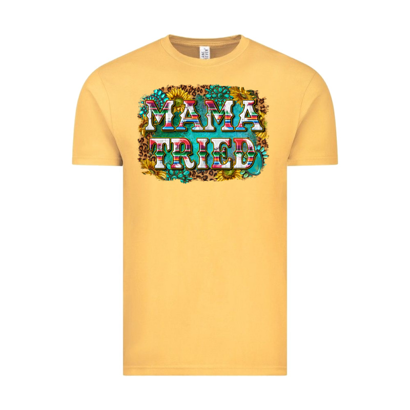 Western Mama Tried With Sunflowers And Gemstone Vintage Tee by texasbilliewilder | Teevron