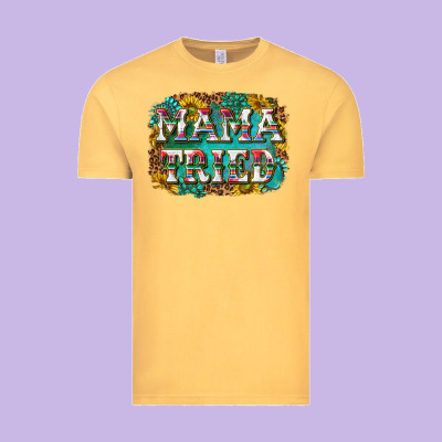 Western Mama Tried With Sunflowers And Gemstone Vintage Tee Designed By Texasbilliewilder