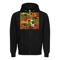 Black juneteenth sunflowers Zipper Hoodie - Artiststas