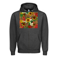 Juneteenth Sunflowers Zipper Hoodie | Teevron
