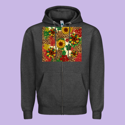 Juneteenth Sunflowers Zipper Hoodie Designed By Artiststas