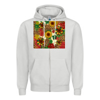 Dove Grey juneteenth sunflowers Zipper Hoodie - Artiststas