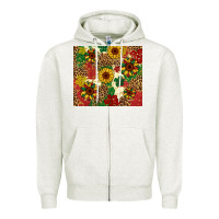 Oatmeal Heather juneteenth sunflowers Zipper Hoodie - Artiststas