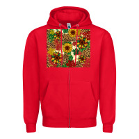 Red juneteenth sunflowers Zipper Hoodie - Artiststas