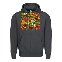 Smoke juneteenth sunflowers Zipper Hoodie - Artiststas
