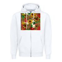 White juneteenth sunflowers Zipper Hoodie - Artiststas