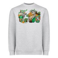Heather Grey koala coffee cups Heavyweight Sweatshirt - Zillion Design Studio