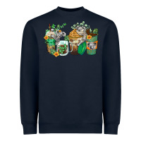 Navy koala coffee cups Heavyweight Sweatshirt - Zillion Design Studio