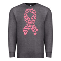 Charcoal Heather breast cancer ribbon Premium Sweatshirt - MaliasSmallBusiness