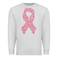 Dove Grey breast cancer ribbon Premium Sweatshirt - MaliasSmallBusiness