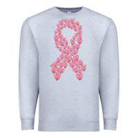 Heather Grey breast cancer ribbon Premium Sweatshirt - MaliasSmallBusiness
