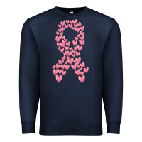 Navy breast cancer ribbon Premium Sweatshirt - MaliasSmallBusiness