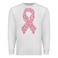 Oatmeal Heather breast cancer ribbon Premium Sweatshirt - MaliasSmallBusiness