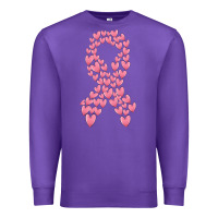 Purple breast cancer ribbon Premium Sweatshirt - MaliasSmallBusiness