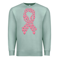 Seafoam breast cancer ribbon Premium Sweatshirt - MaliasSmallBusiness