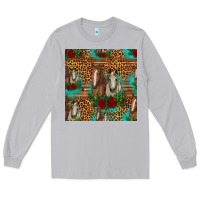 Moon Dust horses with roses seamless pattern Long Sleeve Tee - HRA Design Shop
