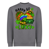Storm Happy Go Lucky Pot Of Gold And Rainbow Heart Heavyweight Sweatshirt - RanaPortraitStore