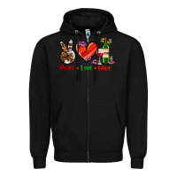 Black peace love wine Zipper Hoodie - AdoDesignShop