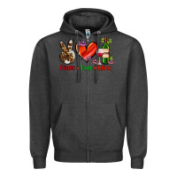 Charcoal Heather peace love wine Zipper Hoodie - AdoDesignShop