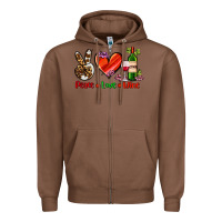 Chestnut peace love wine Zipper Hoodie - AdoDesignShop