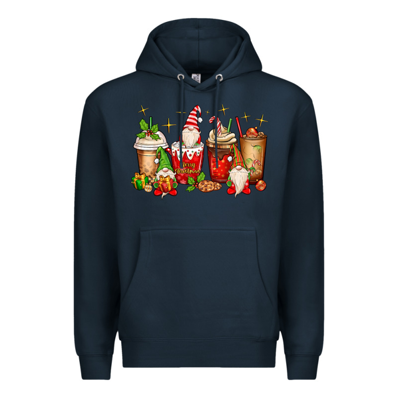 Christmas Gnomes Coffee Cups Premium Hoodie by MaliasSmallBusiness | Teevron