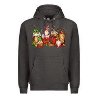 Smoke Christmas gnomes coffee cups Premium Hoodie - MaliasSmallBusiness