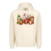 Tofu Christmas gnomes coffee cups Premium Hoodie - MaliasSmallBusiness