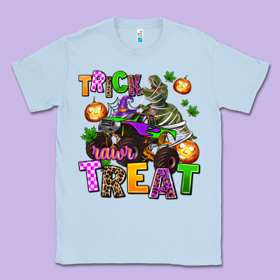 Trick Rawr Treat Classic Tee Designed By Adodesignshop